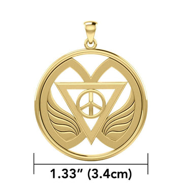 Peace of Feminine Power Solid Gold Pendant GPD5133 - Jewelry